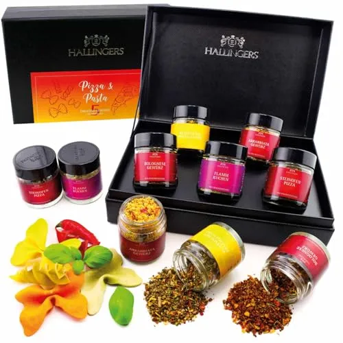Hallingers Gewürz Geschenkset handgemacht, 5 Gewürze aus aller Welt - Made in Germany