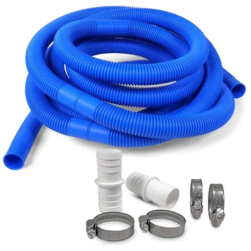 SET> 6,60m Schwimmbad Schlauch, blau Ø 32mm Pool Schwimmbadschlauch Poolschlauch