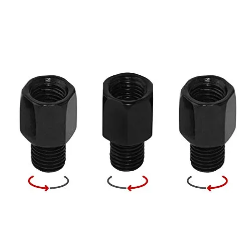 Evermotor Motorrad Spiegel Adapter Roller Rückspiegel Schrauben von M10 Rechtsgewinde auf M10 Linksgewinde/Rechtsgewinde