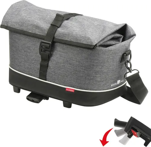 KLICKfix Fahrrad-Gepäckträgertasche Rackpack City Uniklip Grau - Fahrradtaschen aus hochwertigem, langlebigem Material – robust und ideal für den Stadtgebrauch.