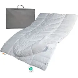 Sympathica Extra Warme 4 Jahreszeiten Bettdecke 135x200 - Bettdecken für jede Jahreszeit: Die kuschelweiche 4-Jahreszeiten Decke mit antiallergischer Füllung sorgt für optimalen Schlafkomfort, egal ob Sommer oder Winter.