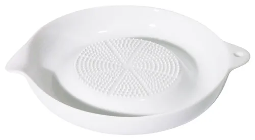 Ingwerreibe, Reibe, Porzellan, Ø17,5 cm, Ø9 cm innen, 3 cm Höhe