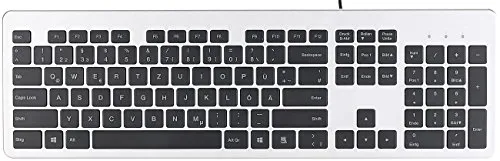 GeneralKeys USB-Voll-Tastatur, Super-Slim mit Scissor-Tasten, Ziffernblock, flach