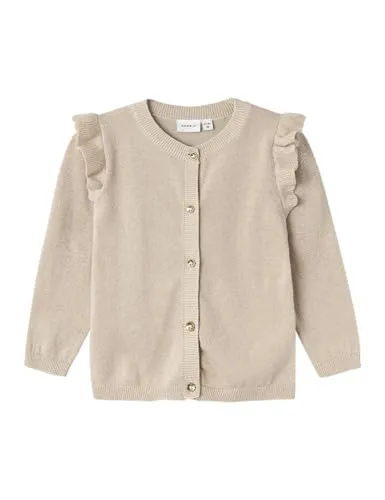 NAME IT Mädchen Nmfabinne Ls Knit Card Noos Strickjacke - Stylische Strickjacke für Mädchen mit eleganten Lurex-Details, ideal für vielseitige Outfits und komfortablen Tragekomfort.