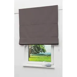 Lysel Outlet Raffrollo braungrau, abdunkelnd mit Kettenzug, Maße: 