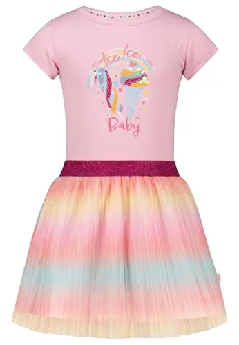 SALT AND PEPPER BY KIDS PARK Mädchen Kleid mit Tüllrock EIS Stick und Paillettenmotiv
