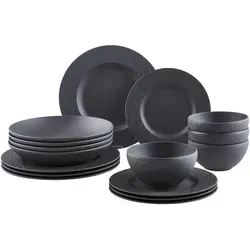 Villeroy & Boch Kombiservice 16-tlg. MANUFACTURE ROCK in schwarz von Villeroy & Boch