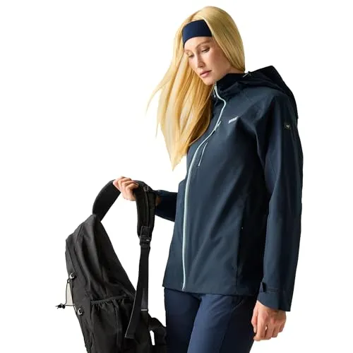 Regatta Birchdale II Funktionsjacke Damen - Navy, Größe 44 - Funktionsjacken für Damen mit wasserdichtem Isotex 15000 Stretchgewebe, ideal für Outdoor-Aktivitäten und tägliche Abenteuer, bietet hohe Atmungsaktivität und Bewegungsfreiheit.