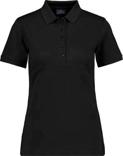 RAGWOMAN Damen Poloshirt Kurzarm Regular Baumwollmix Piqué Schwarz M