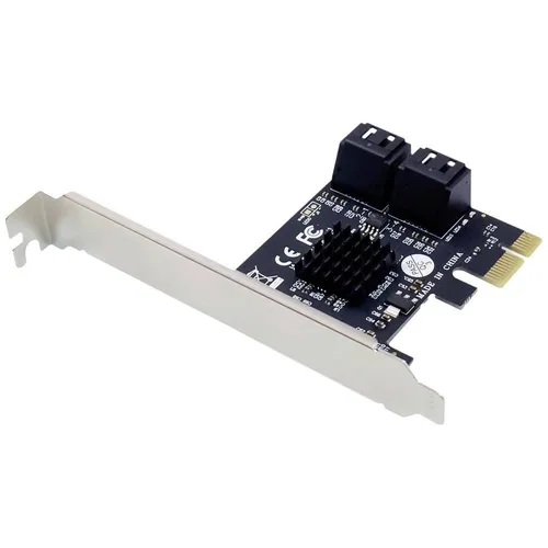 Conceptronic EMRICK 4-Port-SATA-PCIe-Adapter mit SATA-Kabel - USB-, Firewire-, Seriell/Parallel-Karten, erweitert Ihren PC um 4 leistungsstarke SATA-Ports mit bis zu 6 Gb/s Übertragungsrate für schnelle Datenübertragung.