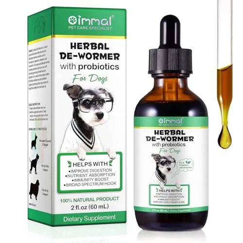 Wurmkur Hund Tropfen 60ml – Kräuterentwurmung für Hunde