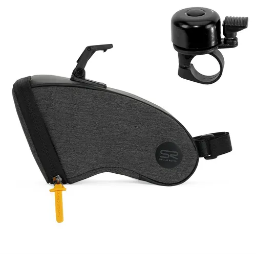 Selle Royal Saddle Bag Medium (1.2l) Satteltasche Fahrradtasche Klippsystem inkl. Fahrradklingel 1 x