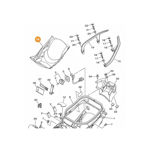 Yamaha Stoßdämpfer Sitz T-Max 500 (2008-2011) von - Ohne Marke / Generika -