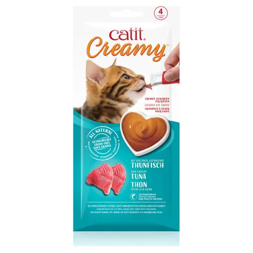Catit Creamy Thunfisch 4er-Pack, Katzensnack, NEU