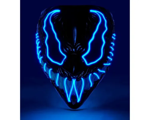 Widmann S.r.l. Kostüm WIDMANN LED Monstermaske blau von Widmann