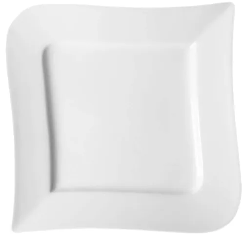 Via By R&B Geschirr-Serie Melodie Servierplatte 33 cm quadratisch - Porzellan Servierplatte, elegantes Design für stilvolle Anlässe und besondere Momente