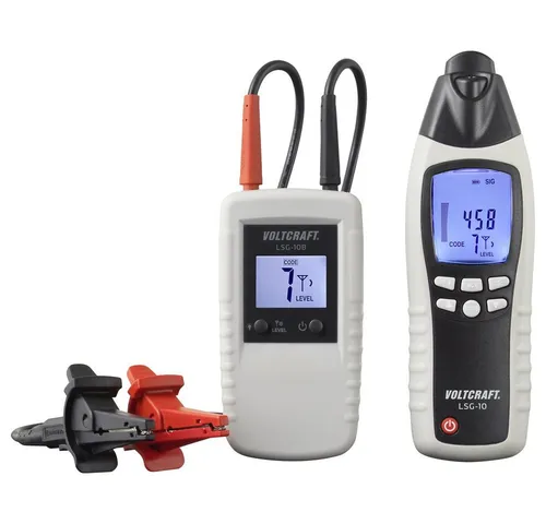 VOLTCRAFT LSG-10 Leitungssucher - Messgerät zur präzisen Lokalisierung stromloser und stromführender Leitungen, ideal für komplexe Installationen mit Signalcodierung für bis zu 7 Sender.