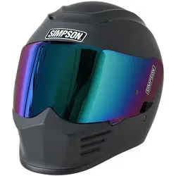 Simpson Speed Helm 2XL, schwarz für Männer - Motorradhelm mit leichtgewichtiger Polycarbonat-Schale und innovativen Belüftungen für optimalen Komfort und Sicherheit beim Fahren.