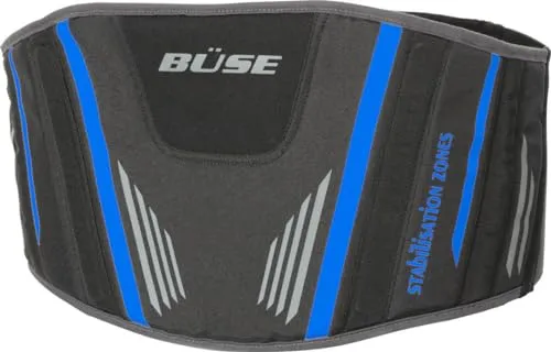 BÜSE Rider Nierengurt XXXL, Schwarz-Blau - Nierengurt in XXXL für optimalen Halt und Sicherheit beim Motorradfahren, ideal für lange Touren und sportliche Fahrten.