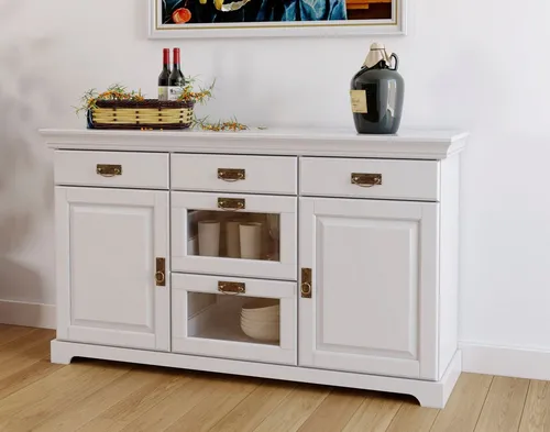 Home affaire Sideboard Rügen, Kommode aus massiver Kiefer - Kommode in 145 oder 180 cm Breite, aus FSC®-zertifiziertem Kiefernholz, pflegeleicht und ideal für ein stilvolles Ambiente in Ihrem Zuhause.