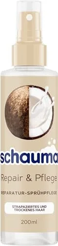 Schauma Sprühpflege Repair & Pflege (200 ml), Sprühspülung hilft, das Haar zu entwirren, Spülung mit bis zu 230 °C Hitzeschutz, Haarspülung für sichtbar regeneriertes Haar