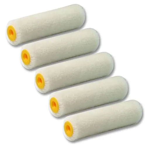 DD Composite Lackwalzen Velour Sets solide Farbwalze für ein perfektes Oberflächen-Finish lösemittelbeständig Flor 4mm, Variante:100mm (5 Stück)