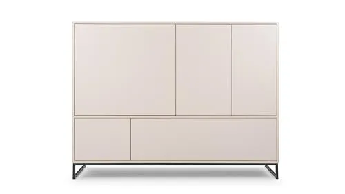 AGMAT-FURNITURE Kommode Genua mit 5 Türen - Elegante Kommode in Creme und Grün, 160 x 120 x 45 cm, bietet viel Stauraum und passt perfekt zu modernen Einrichtungstrends.
