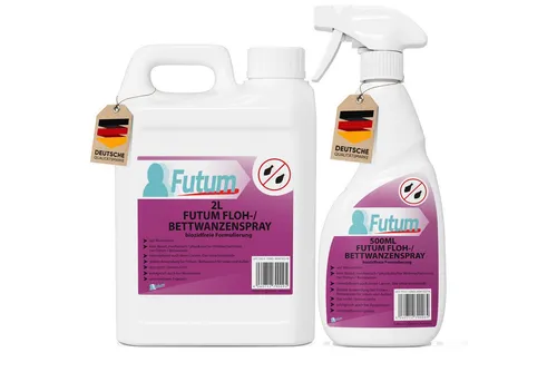 FUTUM Insektenspray - Effektives Ungeziefer-Spray, 2.5 l - FUTUM Insektenspray für die gezielte Bekämpfung von Schädlingen. Die spezielle Formel sorgt für eine effektive Immobilisierung von Insekten und deren Eiern. Ideal für Innen- und Außenbereiche.