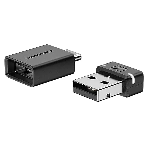 Sennheiser BTD 600 Bluetooth-Dongle – USB-A-/USB-C-Adapter mit aptX Audio-Codecs für eine stabile Verbindung und erstklassigen Sound – Steuerung von Musik, Telefonaten und Videos
