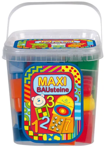 Dohany Maxi Bloxx Steckbausteine Zahlen Bauklötze im Eimer 34 tlg Spielbausteine, (34 St)