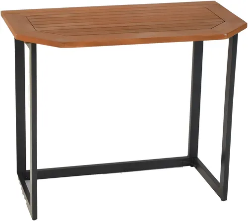Merxx Klappentisch 90 x 50 cm - Aluminiumgestell mit Akazie - Gartentische – Eleganter Balkonklappentisch aus pulverbeschichtetem Aluminium und edlem Akazienholz, platzsparend und ideal für kleine Balkone.