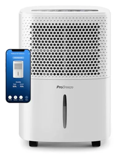 Pro Breeze® Eco Kompakt 12L/Tag Smart Luftentfeuchter – Energieeffizient und leise