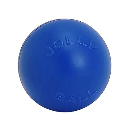 Jolly Pets Push-n-Play Ball Hundespielzeug, 11,4 cm/klein, Blau (345 BL)
