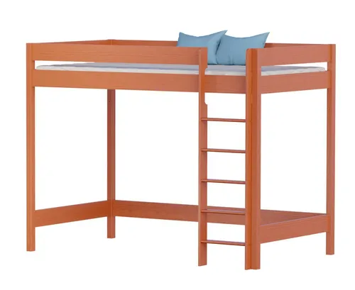 Hochbett 200x90 mit Rausfallschutz aus Massivholz