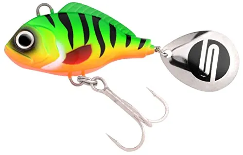SPRO ASP Spinner UV– Searchbait mit original Gamakatsu Haken zum Angeln auf Raubfisch, Spinnangeln, Gewicht:7g, Farbe:Firetiger UV