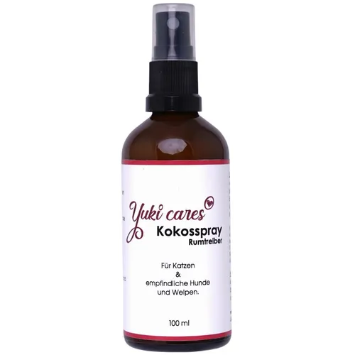 Yuki cares Kokosspray Rumtreiber - natürlicher Zeckenschutz für Katzen und Hundewelpen 100ml - Floh-, Läuse- & Zeckensprays für Hunde, 100% natürliche Wirkstoffe, handgemacht in Deutschland und ideal für empfindliche Tiere.