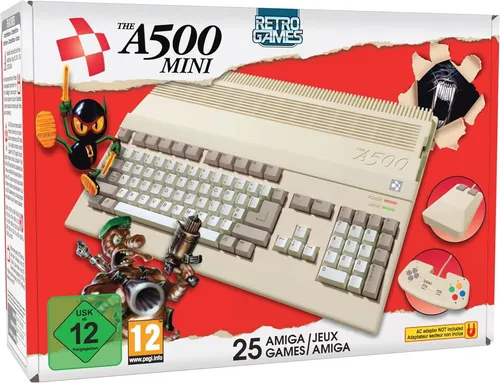Retro Games  Konsole The A500 Mini inklusive 25 Spiele