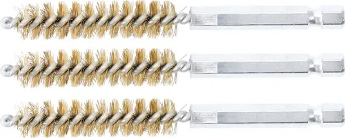 BGS-3078-11-M Messingbürste 11 mm Antrieb Außensechskant 6,3 mm (1/4) 3-tlg.