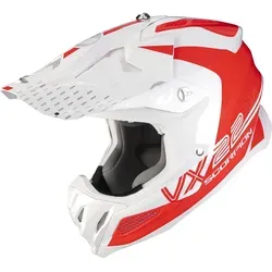 Scorpion VX-22 Air Ares Motocross Helm, weiss-rot, Größe S - Motorradhelm mit Airfit® für optimalen Sitz, strömungsgünstigem Visier und hervorragendem Belüftungssystem für maximalen Luftdurchfluss.