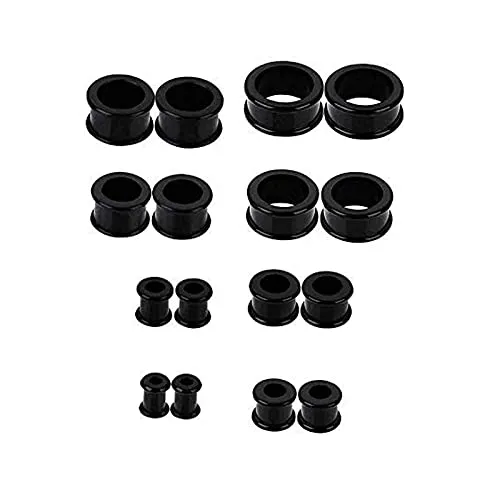 Zeayebsr 16 Stück Silikon Flesh Tunnel Ohrstretcher Plugs Body Piercing Expander Schwarz