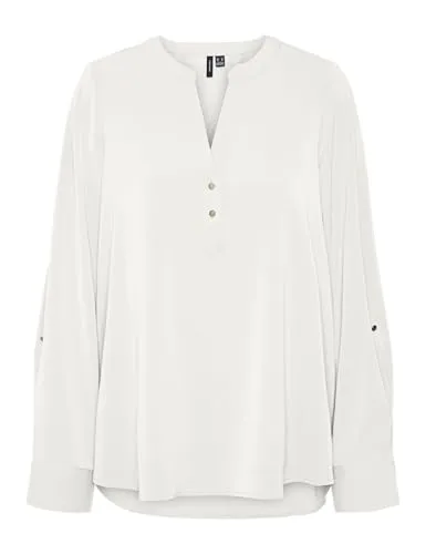 VERO MODA VMANI LS TOP WVN GA NOOS - Nachhaltige Langarmbluse für Damen aus recyceltem Polyester, ideal für umweltbewusste Modebewusste.