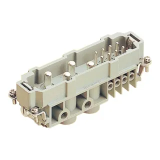 Harting Kontakteinsatz 09380122601 - Steckdosen & Buchsen, robuster Kontakteinsatz mit 12 Stift-Kontakten für hohe Leistung bis 80 A und Betriebstemperaturen von -40 bis 125 °C, ideal für industrielle Anwendungen.
