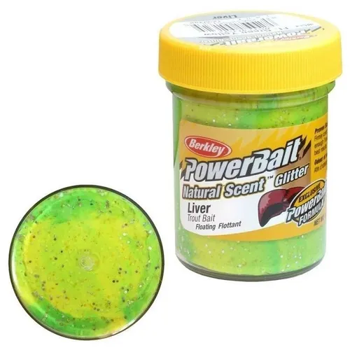 Berkley Powerbait Scent Liver Fluo Green Yellow Trout Bait Forellenteig