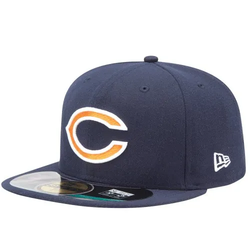 New Era Cap NFL Chicago Bears on Field, Navy Blue, 7 1/4, 10529774
