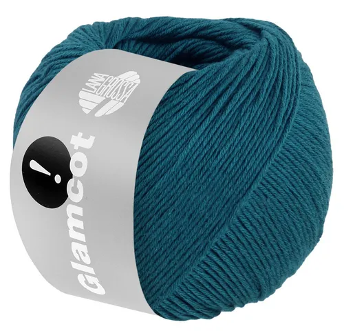 LANA GROSSA GLAMCOT Häkelwolle, 155 m (zart glänzende, multifile Baumwoll-Viskosemischung), 50 g