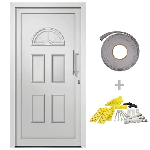 vidaXL Haustür Weiß 88x208 cm von vidaXL
