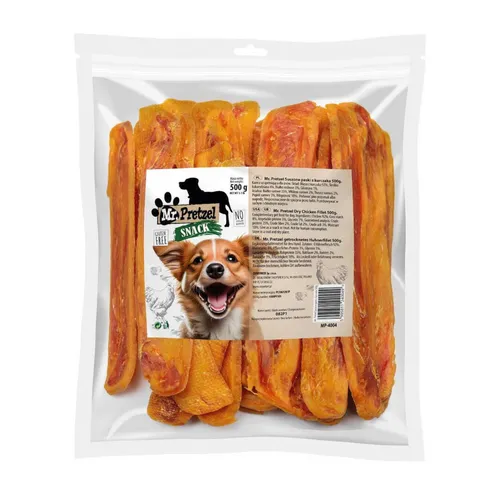 Herr. Brezel-Hundeleckerli, getrocknete Hähnchenstreifen, 500 g