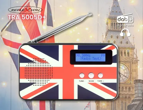 Reflexion TRA5005D+ Tragbares Tischradio DAB/DAB+/UKW-Radio/ RDS / Camping