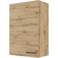 Flex Well Hängeschrank Cara 60 cm - Eiche Design - Küchenunterschrank mit 2 Einlegeböden und reversibler Türmontage. Ideal für funktionalen Stauraum in der Küche oder Mehrzweckräumen.