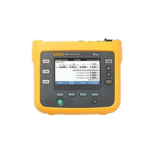 Fluke Energy Logger FLUKE-1732/B Leistungsanalysator - Tragbarer Energy Logger mit 4 Spannungseingangskanälen und 3 Stromeingangskanälen für präzise Leistungsmessung und Analyse.